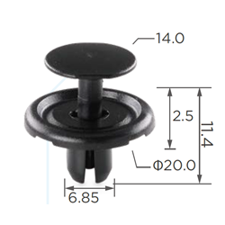 RADIATOR FENDER CLIP TOYOTA (0100 1004)