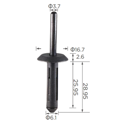 NYLON RIVET 6.2X26 HD17 (4003)