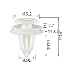 WHITE TOYOTA TRIM CLIP