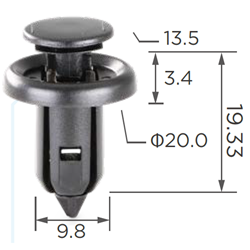 BUMPER SCRIV METAL INSERT HOND
