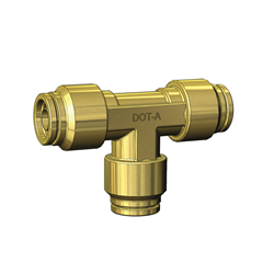 BRASS PUSH T  JOINER D.O.T 3/8