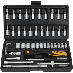 1/4" HEXAGON SOCKET WRENCH SET - PROFESSIONAL GRADE (46 PIECE)