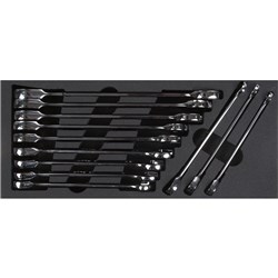 FOUR-RING RATCHETING SPANNER SET (12 PIECE)