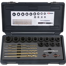 EXTRACTION SET + LEFT HAND DRILLS 21PCE