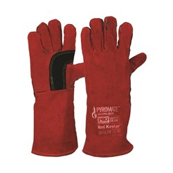 PYRMOATE WELDING GLOVES RED KEVLAR 16"
