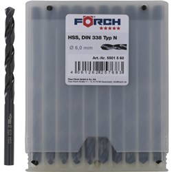 TWIST DRILL 338 GRND 6MM