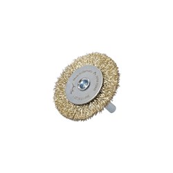 ROUND BRUSH BRASS M6 SHAFT B2.5 D26MM