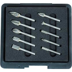 CARBIDE COATED BURR SET 10P