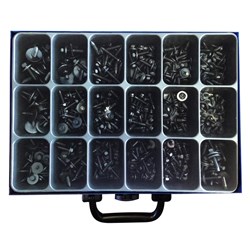 BLACK PANEL BOLT & SCREW KIT - 325 PIECE ASSORTMENT