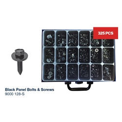 BLACK PANEL BOLT & SCREW KIT - 325 PIECE ASSORTMENT