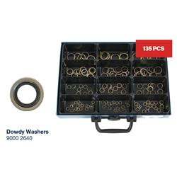 ASSORTMENT DOWDY WASHERS (135 PCE)
