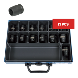 ASSORTMENT 1/2 IMPACT SOCKETS 10-27MM (13P)