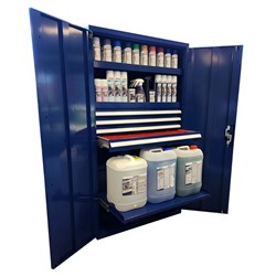 HEAVY DUTY VARO CABINET WITH BULK CHEMICAL DRAW & 1023X600X1800